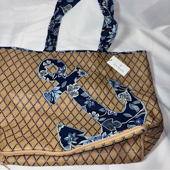 Vera Bradley Anchor Tropics Tapestry Beach Tote Bag - Picture 9 of 14